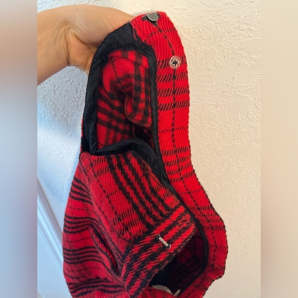 CHRISTIAN DIOR Separates Vintage Pure Wool Red Plaid Midi Skirt Womens 6 Pleated - Picture 6 of 7